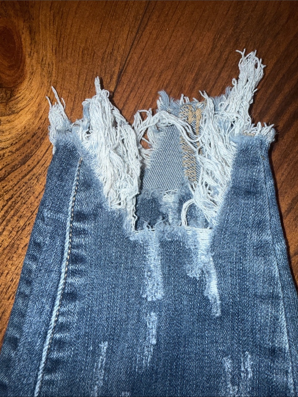 Judy Blue Medium Blue Distressed Skinny Jeans - Picture 8 of 8